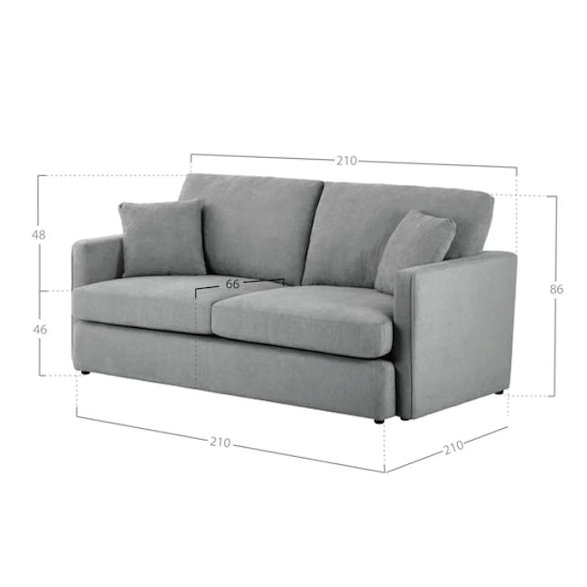 Ashley 3 Seater Lounge Sofa -Pearl - 6