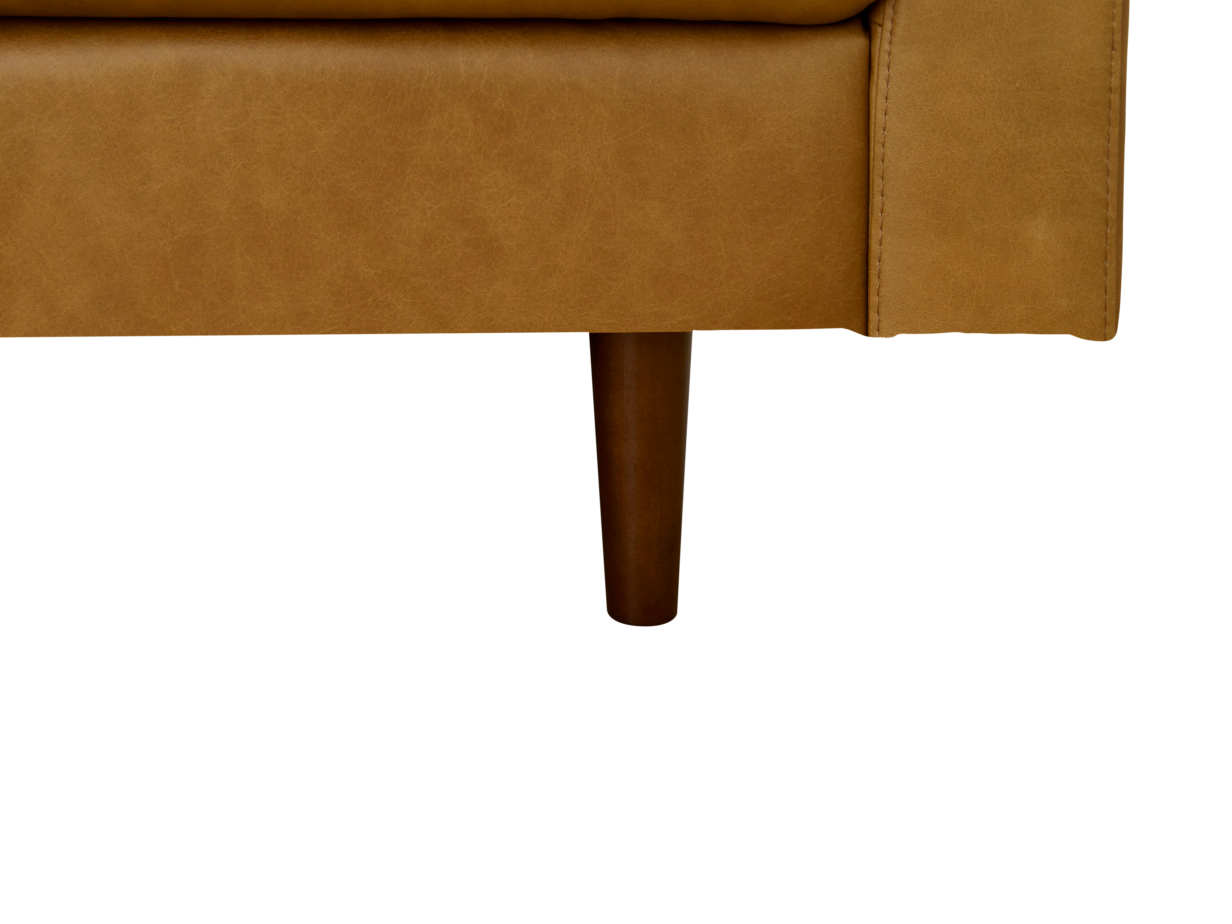 (As-is) Nolan L-Shaped Sofa - Saddle Tan (Premium Aniline Leather) Right Facing Chaise Lounge - 1 - 19