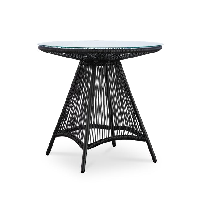 Laureen Outdoor Bistro Table 0.8m - Black - 0