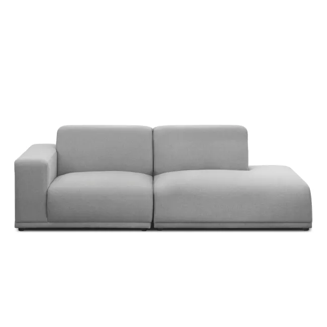 Milan 3 Seater Extended Sofa - Slate (Fabric) - 1