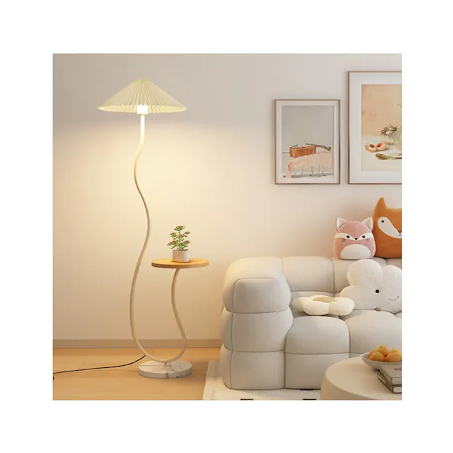 Freely Floor Lamp with Side Table - Ivory - 6