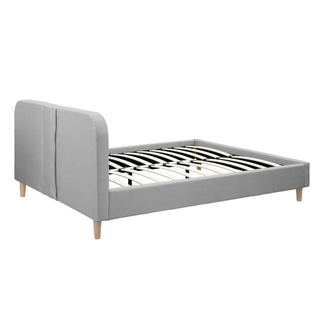 Nolan King Bed in Silver Fox with 2 Dallas Bedside Tables - 5