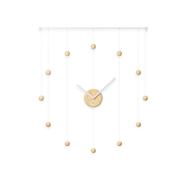 Hangtime Clock - White, Natural - 0