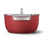 SMEG Casserole with Lid - Red (2 Sizes) - 6
