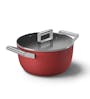 SMEG Casserole with Lid - Red (2 Sizes) - 2