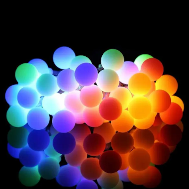 Mini Globe String Lights 6m - Assorted Colors - 3