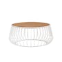 Gwyneth Round Coffee Table - Natural, White - 0