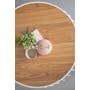 Gwyneth Round Coffee Table - Natural, White - 4