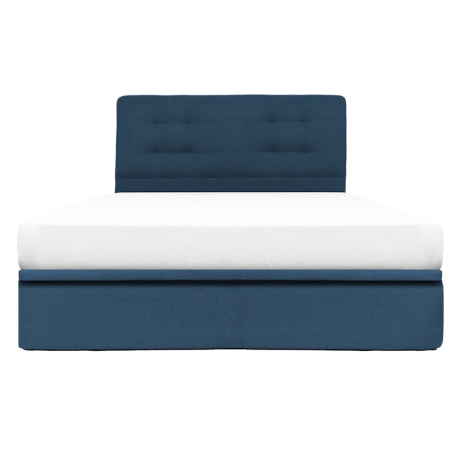 ESSENTIALS King Headboard Storage Bed - Denim (Fabric) - 0