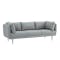 Esme 3 Seater Sofa - Silver (Fabric) - 2
