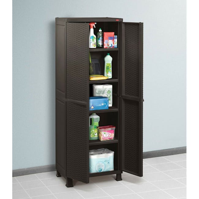 Rattan Utility Cabinet with Legs - 2