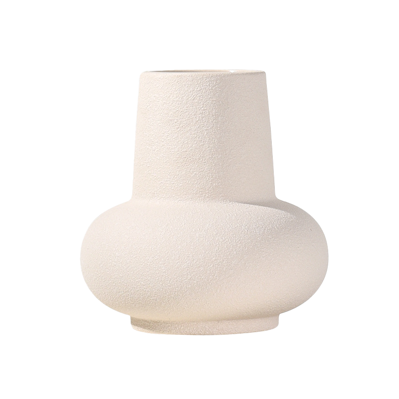 Dune Ceramic Short Vase - Ivory