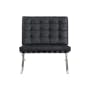 Benton 2 Seater Sofa with Benton Chair - Black (Genuine Cowhide) - 16