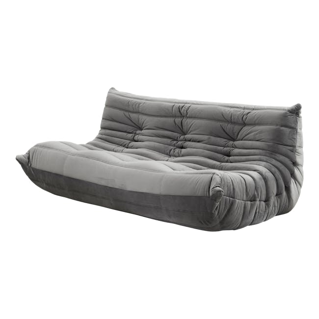 Hayward 3 Seater Low Sofa - Warm Grey (Velvet) - 1