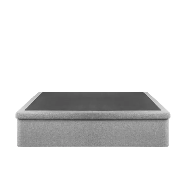 ESSENTIALS Queen Storage Bed - Mink Grey (Pet Friendly) - 2 - Modern minimalist sofa, sleek design, gray fabric upholstery