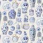 Singlapa Blue Porcelain Pouch - 2
