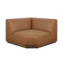 Milan 3 Seater Corner Extended Sofa - Caramel Tan (Faux Leather) - 7