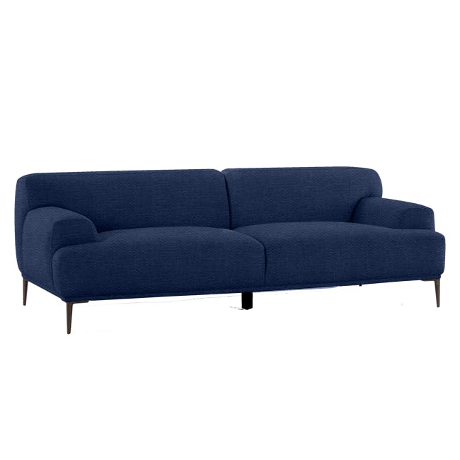 Brielle 3 Seater Sofa in Aurora Blue with Lucian Lounge Chair in Pewter Grey - 4