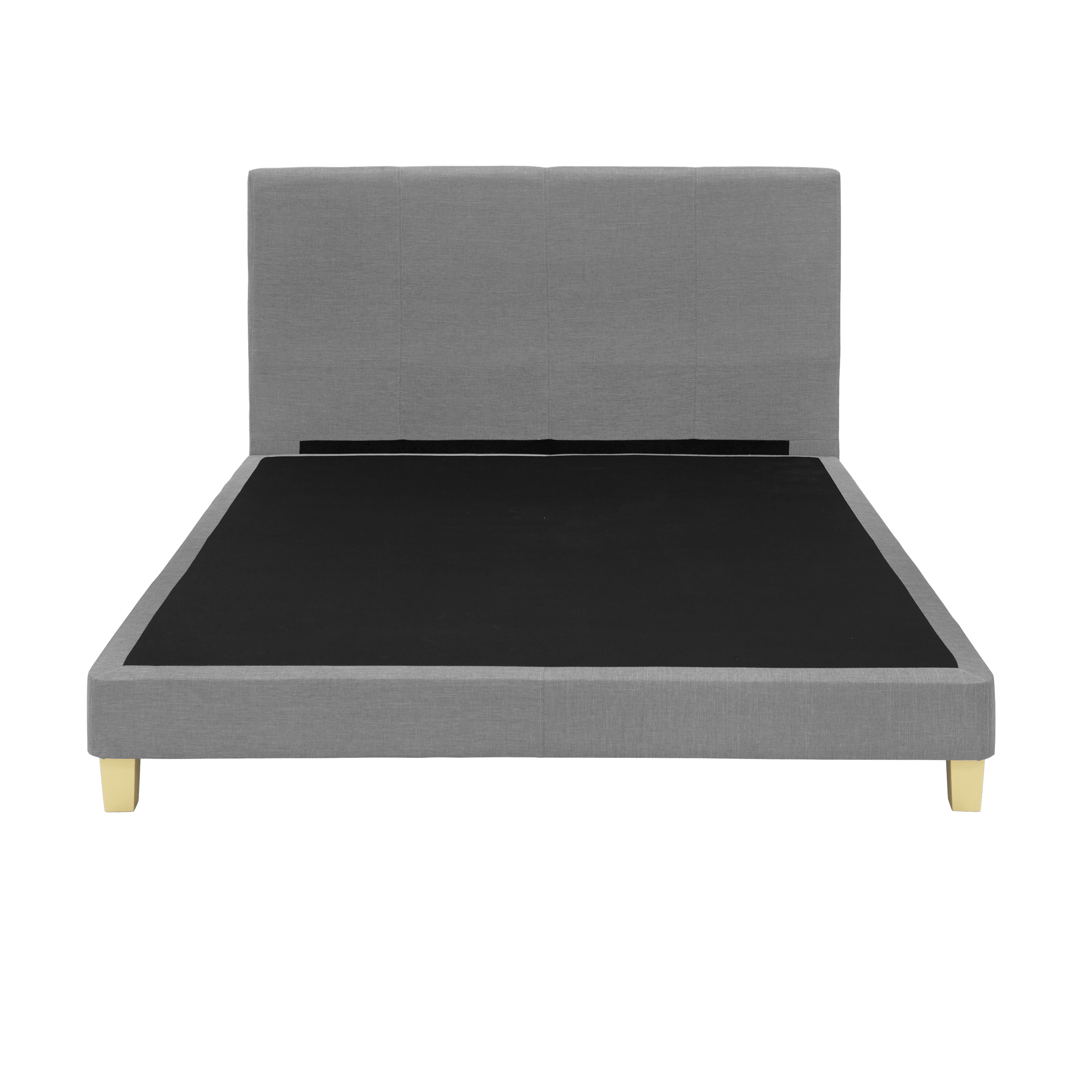 ESSENTIALS King Headboard Divan Bed Grey (Fabric), ESSENTIALS Beds by