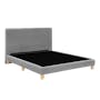 ESSENTIALS Single Headboard Divan Bed - Grey (Fabric) - 2