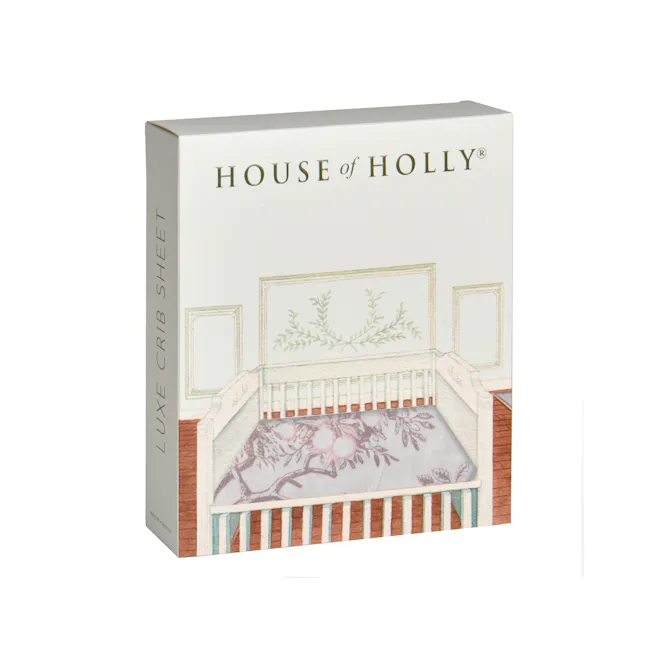 House of Holly Bamboo Crib Sheet - Fruit Toile (Strawberry) - 1