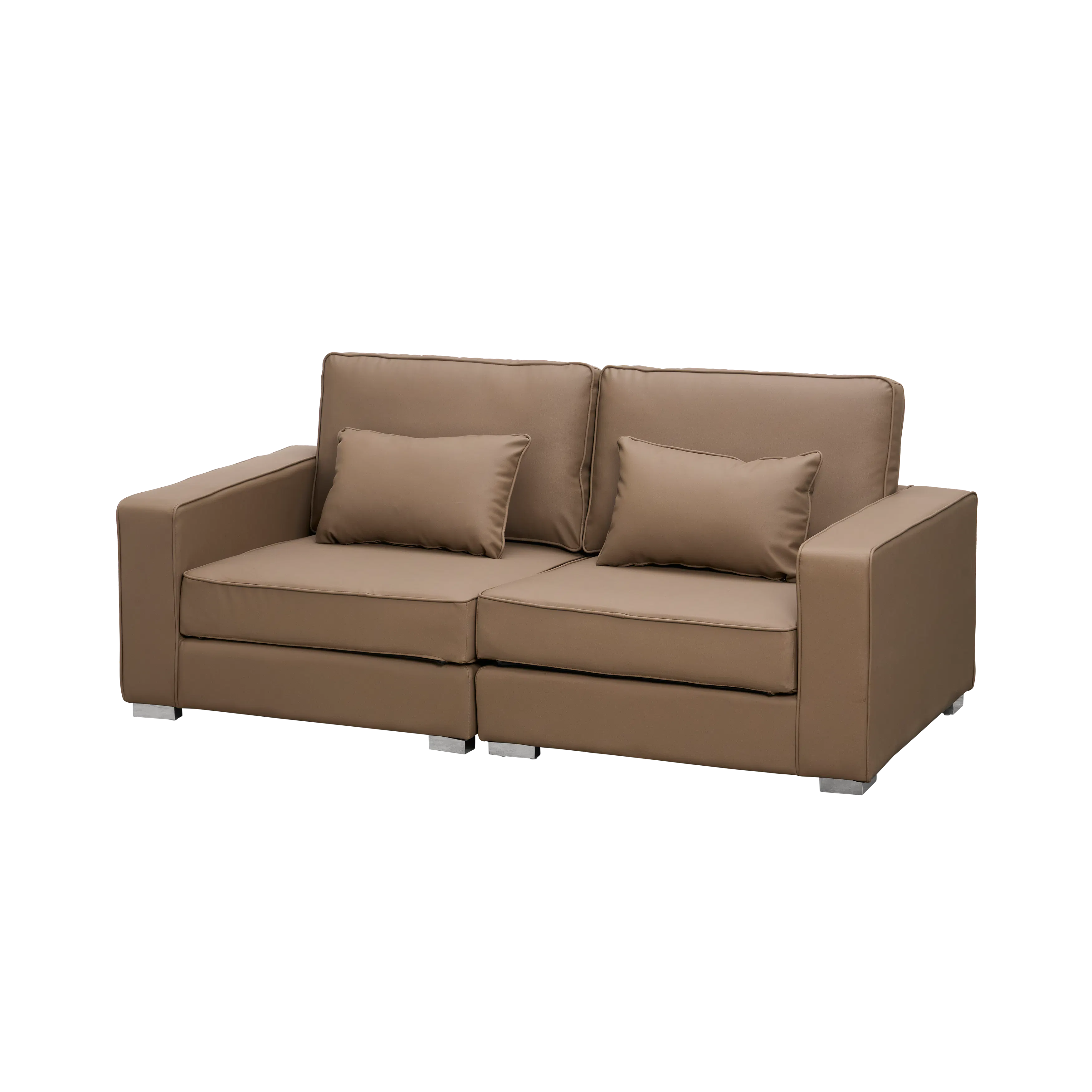 Paris 3 Seater Sofa - Brown (Faux Leather) - 14