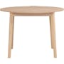 Sergio Round Dining Table 1m in Milk Oak with 2 Macy Dining Chairs in Green - 3