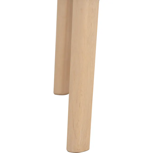 Sergio Round Dining Table 1m - Milk Oak - 6 - Wooden cylindrical object, light beige color, smooth surface, natural wood