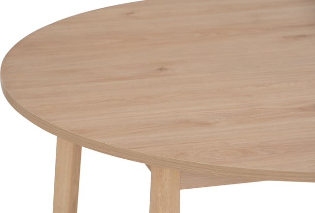 Sergio Round Dining Table 1m - Milk Oak - 3