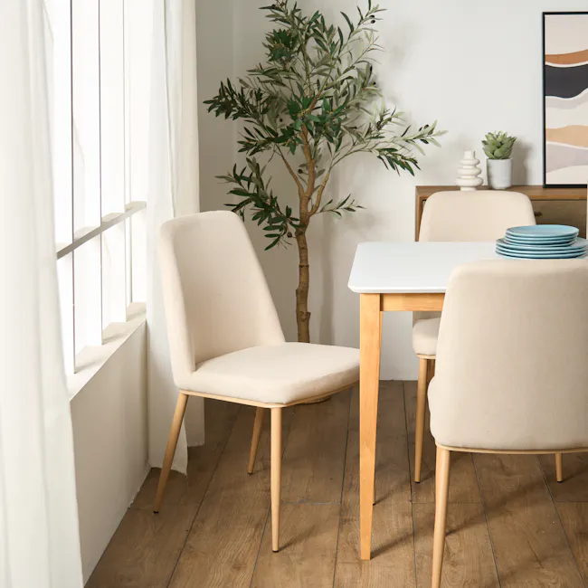 (As-is) Kate Dining Chair - Oak, Wheat Beige - 4