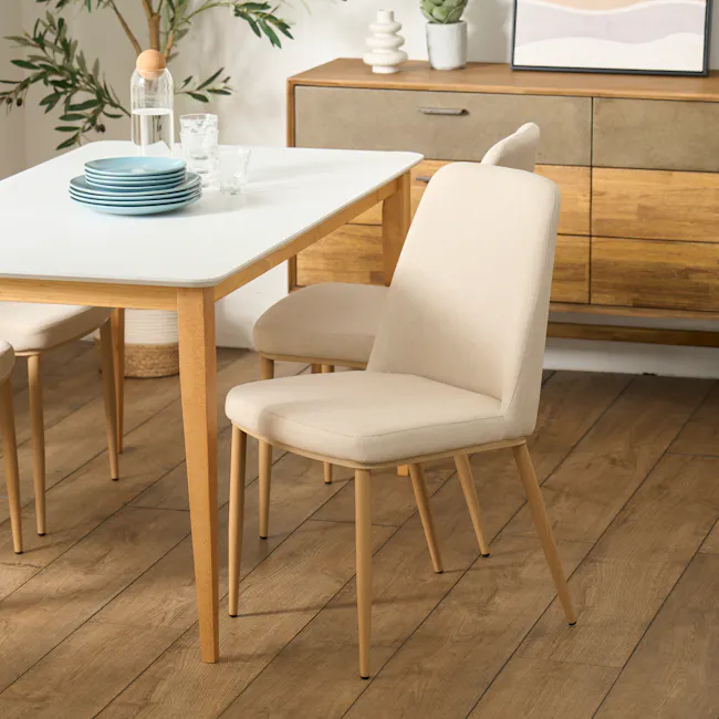 Kate Chair - Oak, Wheat Beige - 4