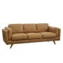 (As-is) Charles 3 Seater Sofa - Russet (Premium Aniline Leather) - 5
