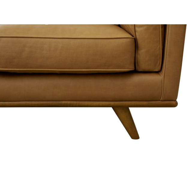 (As-is) Charles 3 Seater Sofa - Russet (Premium Aniline Leather) - 9