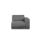 Milan Right Arm Unit - Smokey Grey (Faux Leather)