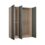 Lucca 3 Door Wardrobe 1 - Graphite Linen, Herringbone Oak - 2