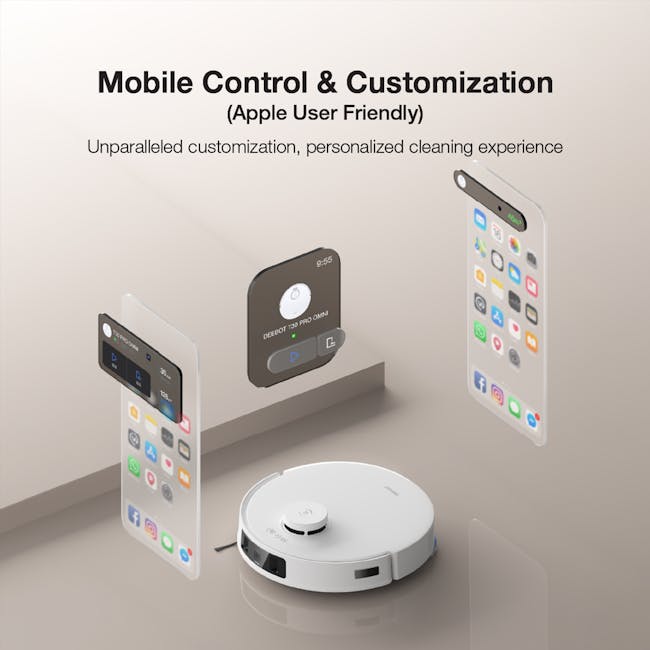 Ecovacs Deebot N30 Pro Omni - White - 8 - Mobile Control, Customization, Apple User Friendly, Unparalleled Customization