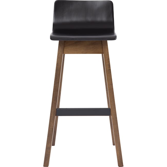 Ava Low Back Bar Chair - Black Ash Veneer, Walnut - 2