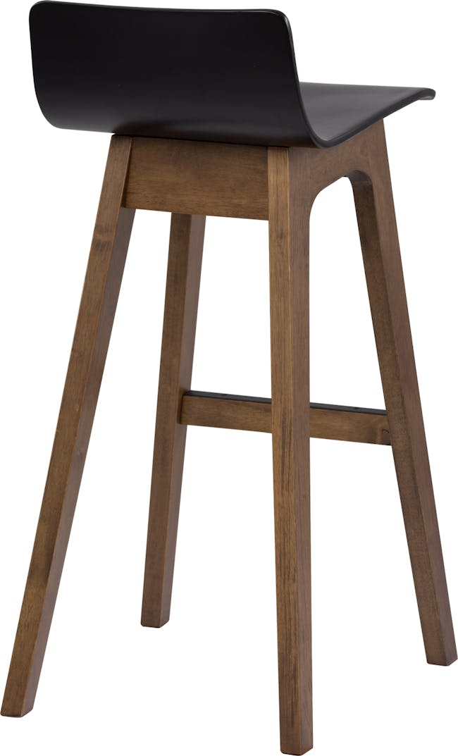 Ava Low Back Bar Chair - Black Ash Veneer, Walnut - 4