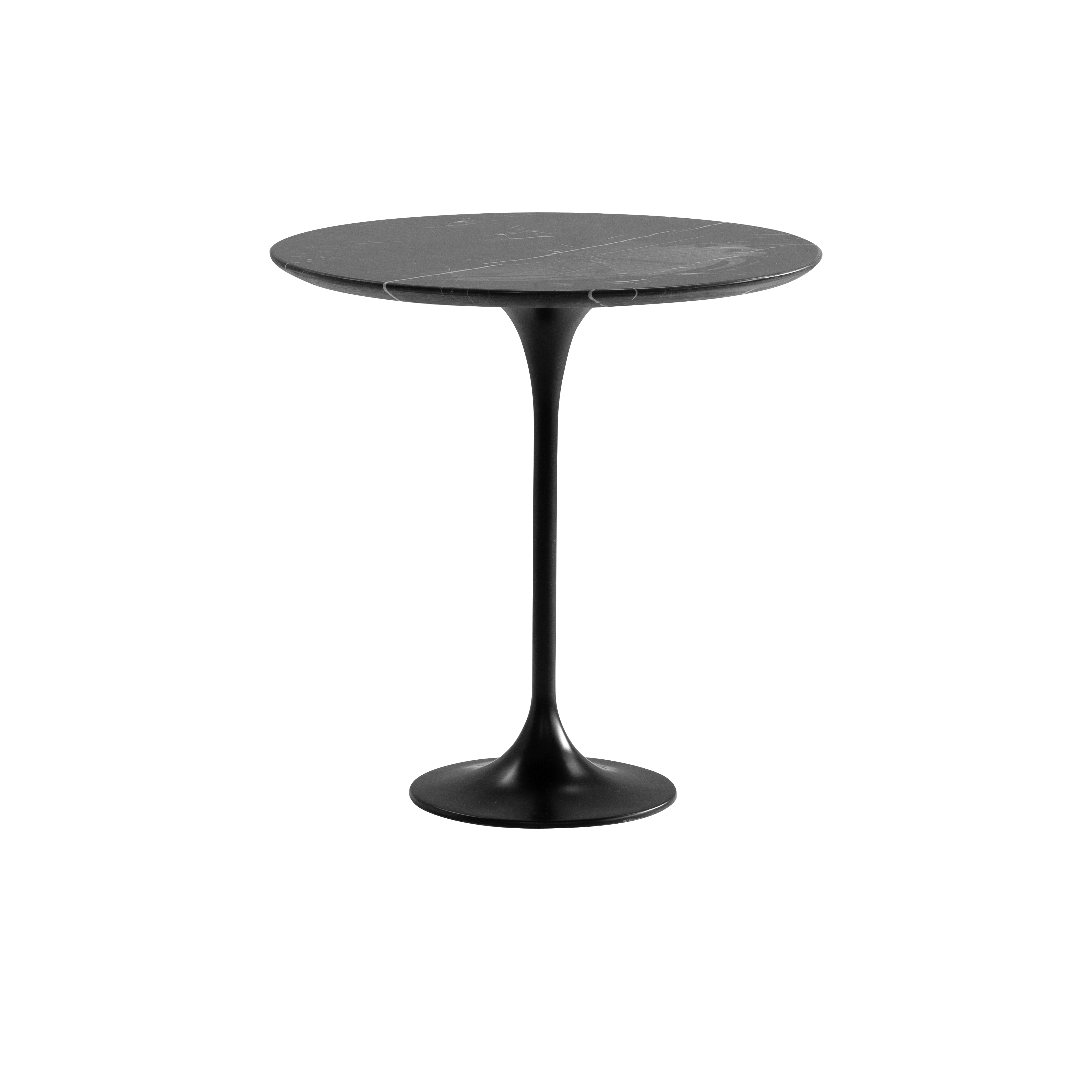 pedestal side table black