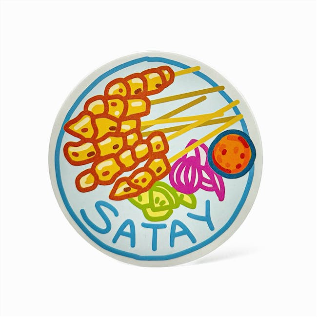 Diatomite Coasters - Hawker Hits (Chicken Rice, Satay, Chilli Crab, Kaya Toast) - 6