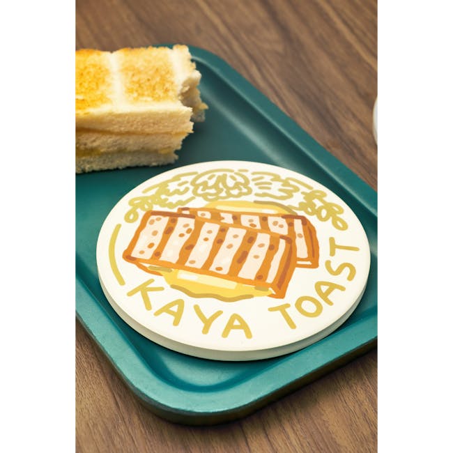 Diatomite Coasters - Hawker Hits (Chicken Rice, Satay, Chilli Crab, Kaya Toast) - 8