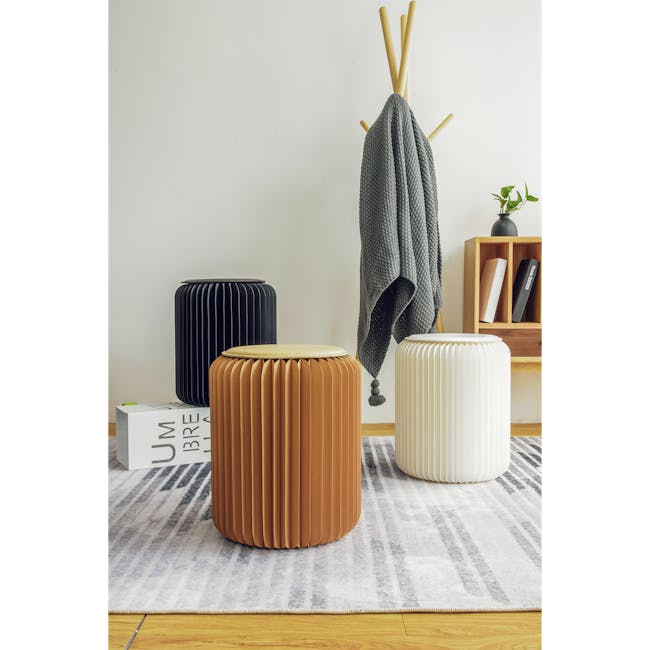 Athena Foldable Stool - Black - 5