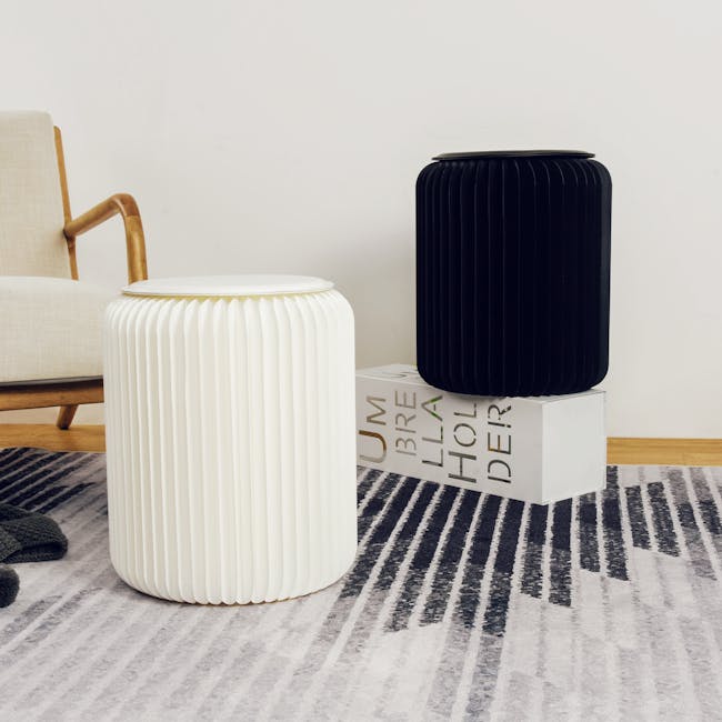 Athena Foldable Stool - Black - 3