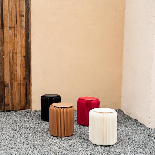 Athena Foldable Stool - Black - 23