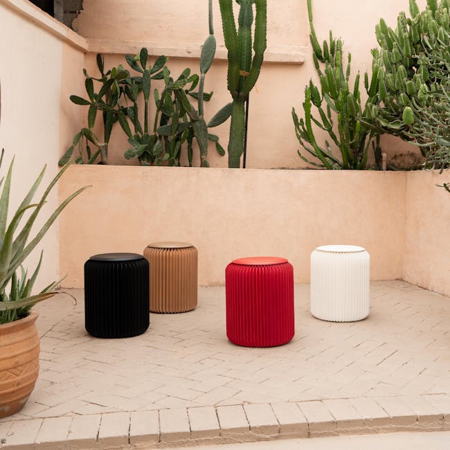 Athena Foldable Stool - Black - 21