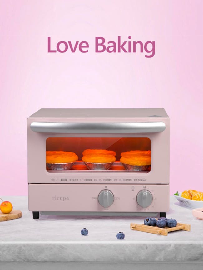 IRIS Ohyama Ricopa Mini Baking Oven - Pink - 2