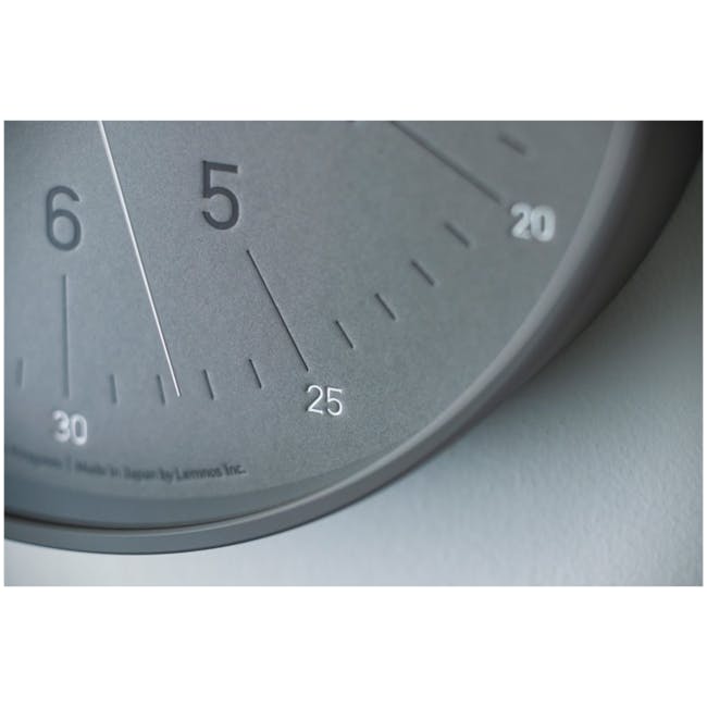 Essent Clock - Gray - 4 - Speedometer, tachometer, gauge, needle, markings, numbers, dials, digital display, scale