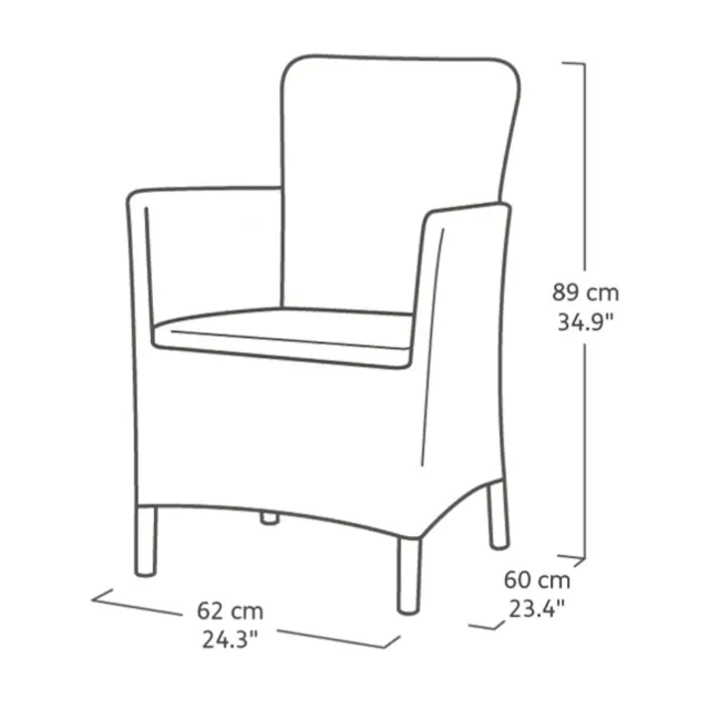 Miami Balcony Sofa Set - Graphite - 12