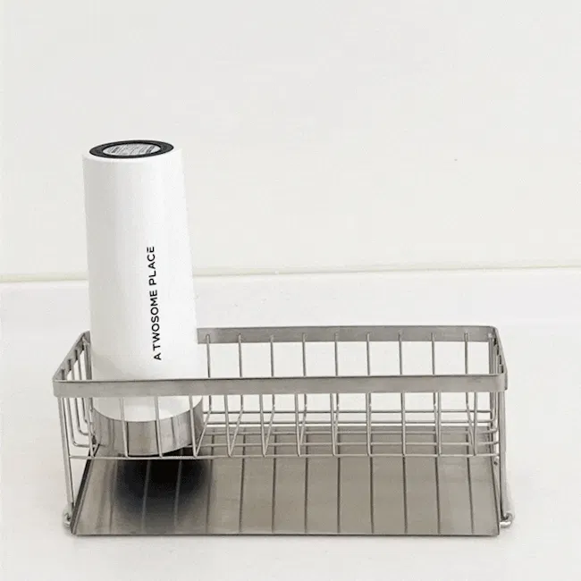 ESSENTIALS Sink Storage Sponge Rack Shelf 21.5cm - Silver - 2