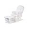 Childhome Gliding Chair with Footrest - White - 0